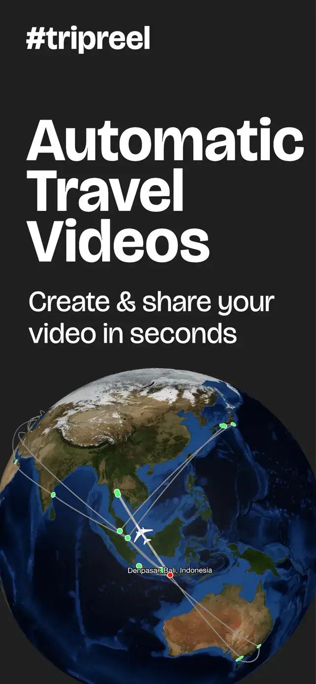 Travel Map Animation App - Create trip highlight videos automatically in seconds